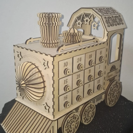Calendrier de l'Avent en bois – Train de Noël | Pixatom.fr